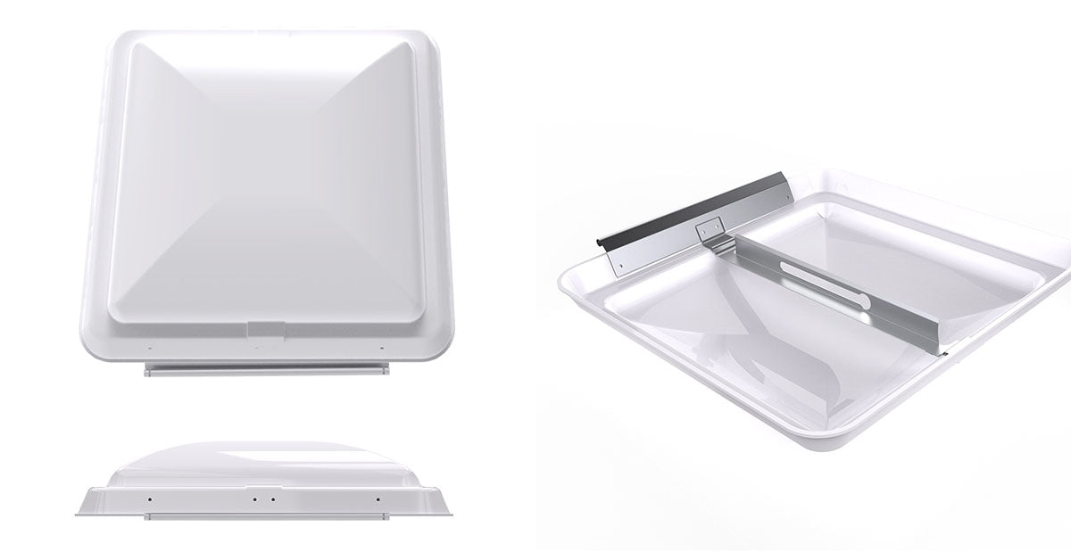 How do you replace a camper roof vent cover?