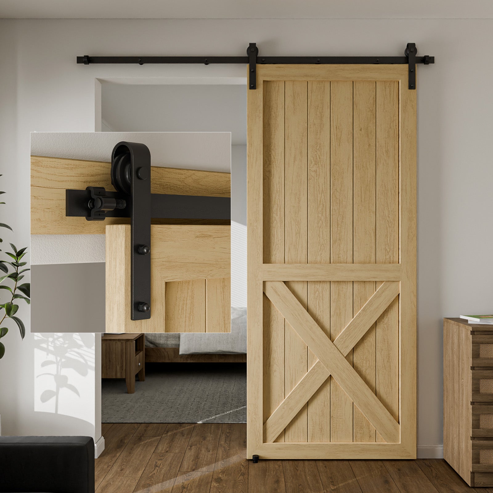 J & Jホームファッションをドアの交換用パッド、ブルーストライプ42?x 14インチ z2zed1b CCJH Sliding Barn Door Hardware Kit – ccjh.shop