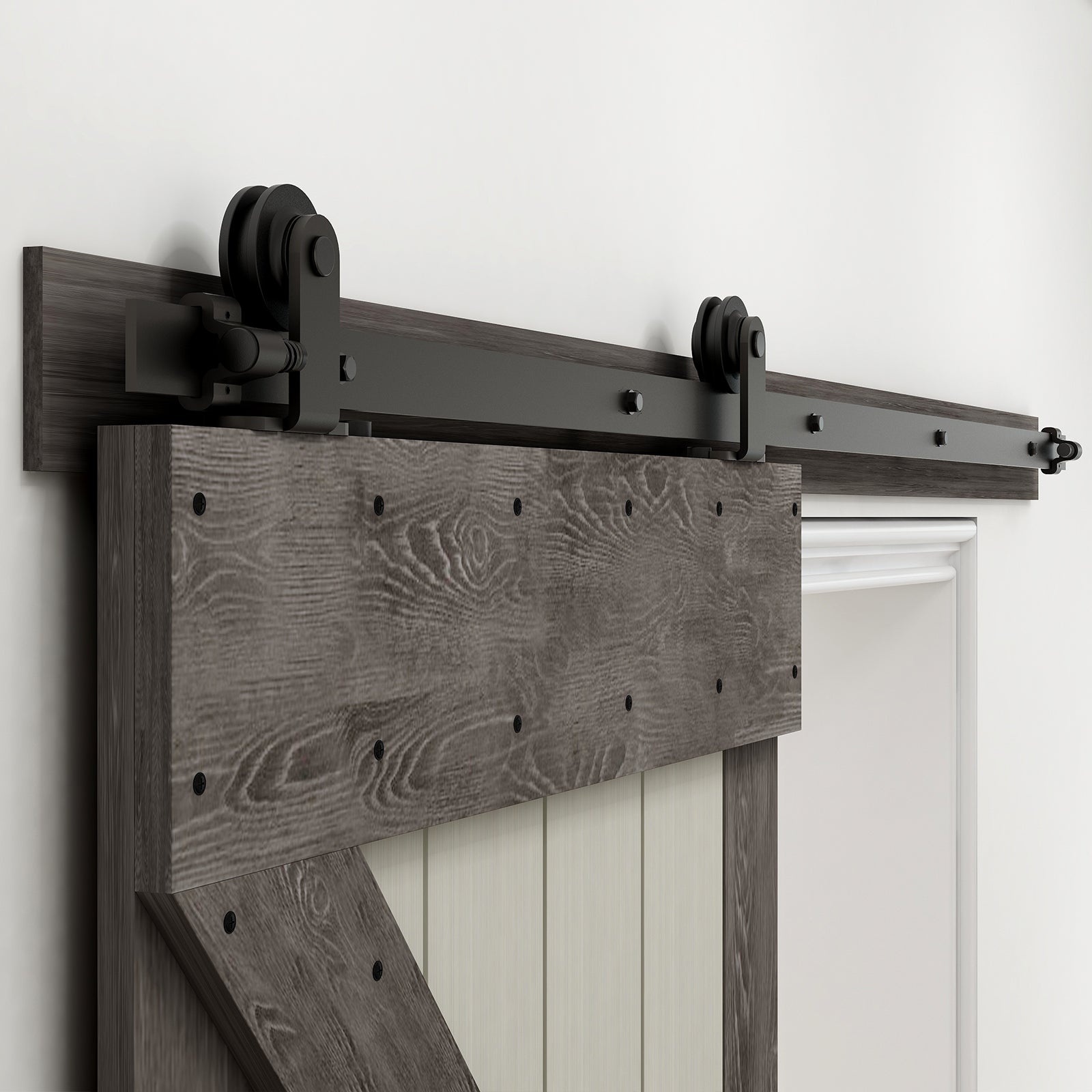 Wolfbird 183 Cm / 6 Ft Sliding Door System, Sliding Rail, Wooden