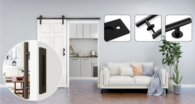 Do you put handles on sliding barn doors?