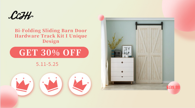 Bi-Folding Barn Sliding Door Hardware Track Kit