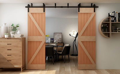 Can barn doors be installed from the ceiling?