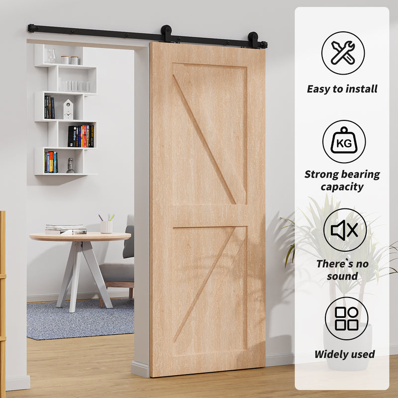 Top Mount Sliding Barn Door Hardware Kit - T Shape