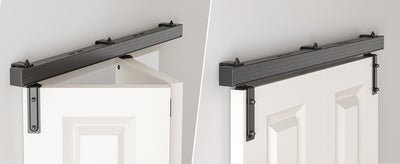 3/3.3/4FT Box Rail Folding Door Hardware Sliding Barn Door Track Wall Mount Kit