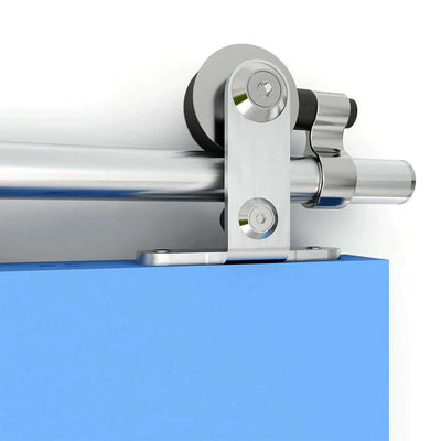 6FT-12FT Stainless Steel Sliding Track Barn Door Hardware Kit for Single Door Heavy Duty