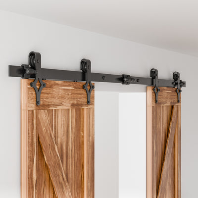 Sliding barn door hardware kit for Wooden 1/2 door ,Diamond shaped