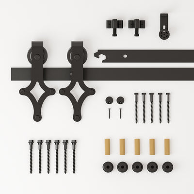 Sliding barn door hardware kit for Wooden 1/2 door ,Diamond shaped