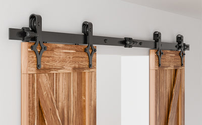 Sliding barn door hardware kit for Wooden 1/2 door ,Diamond shaped