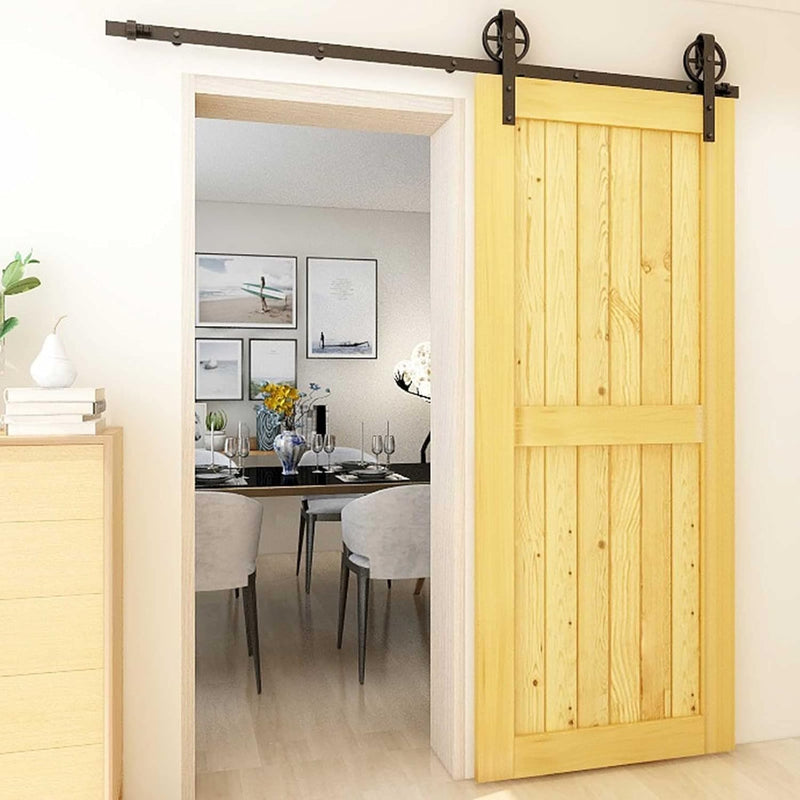 6.6FT/2M Sliding Barn Door Hardware Kit, for single door ，No door