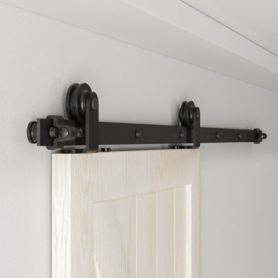 17FT Sliding barn door hardware kit for double wooden door