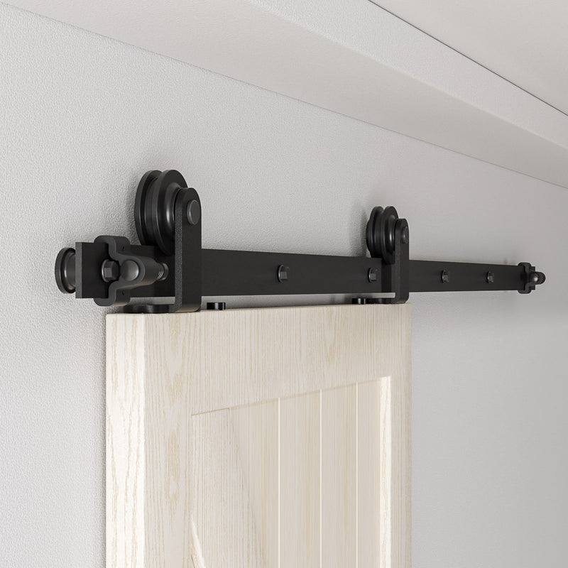 17FT Sliding barn door hardware kit for double wooden door