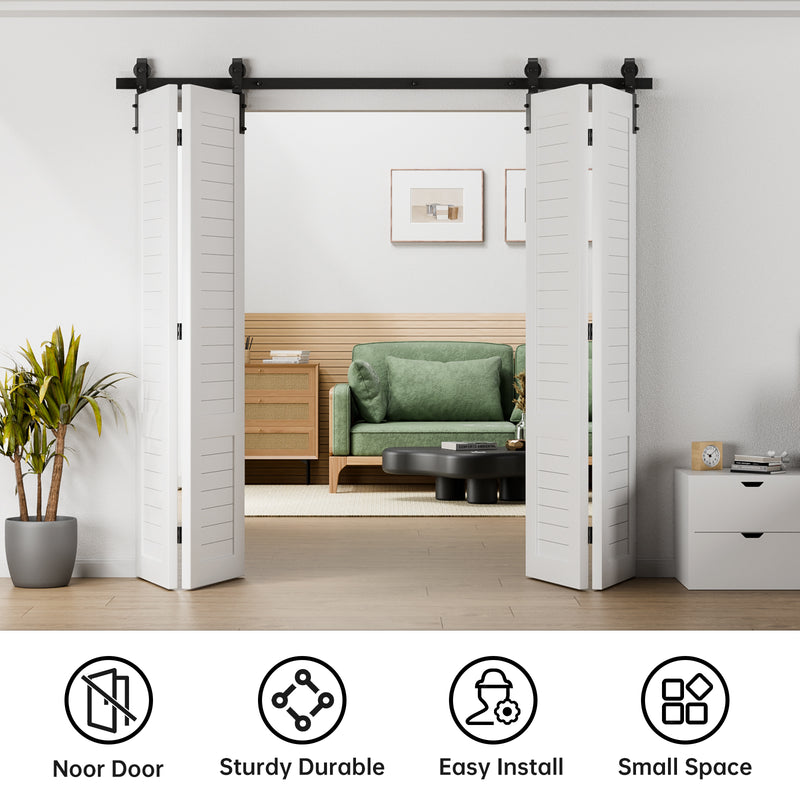 Bi-Folding sliding door hardware kit - suitable for 2 or 4 doors