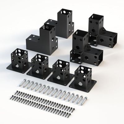 Pergola Brackets Kit 3-Way Corner Bracket/Gazebo Kit Post Base