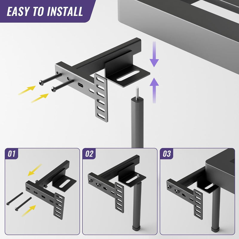 Adjustable Bed Headboard Wall Mounting Brackets,Footboard Extension Kit