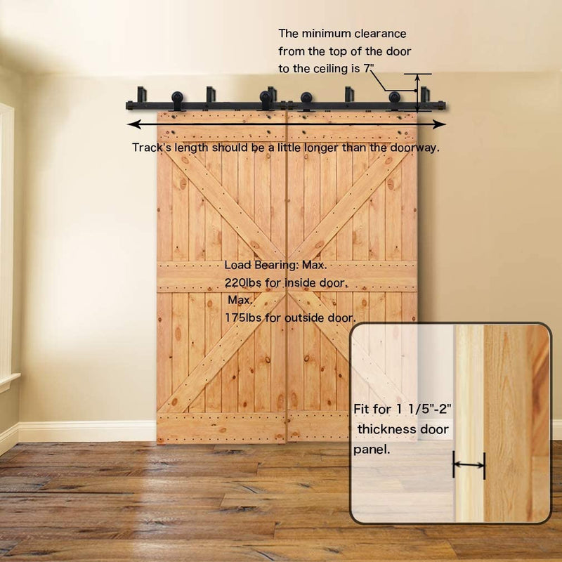 double door bypass barn door hardware