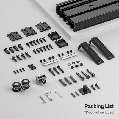 3FT-6FT Ceiling Mount Box Rail Hardware Bifold Sliding Barn Door Hardware