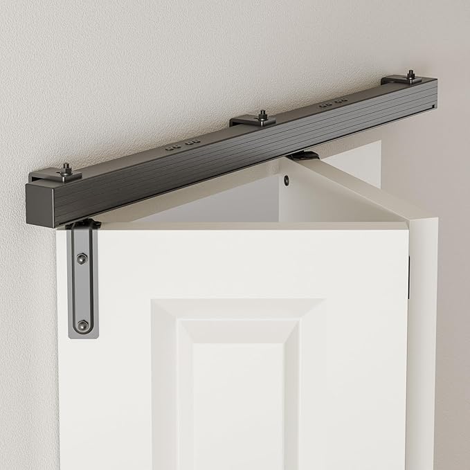 3/3.3/4FT Box Rail Folding Door Hardware Sliding Barn Door Track Wall Mount Kit