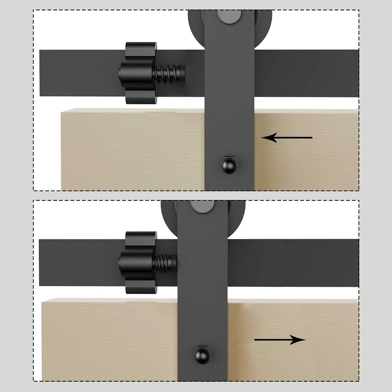 1.8M/2M Sliding barn door hardware kit for single wooden door