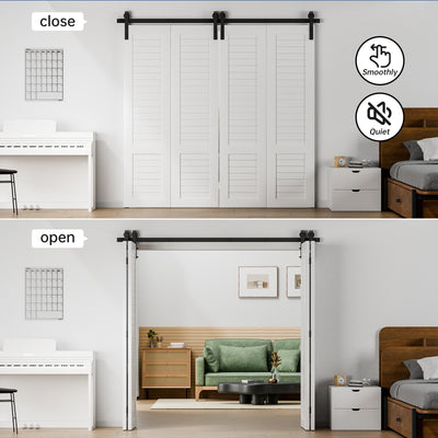 Bi-Folding sliding door hardware kit - suitable for 2 or 4 doors