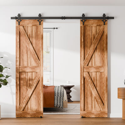 Sliding barn door hardware kit for Wooden 1/2 door ,Diamond shaped