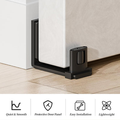 CCJH Adjustable sliding barn door floor guide rail