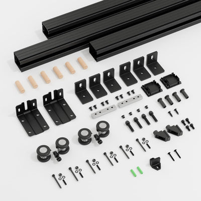 9 FT Box Rail Heavy Duty Sliding Barn DoorHardware Track Kit