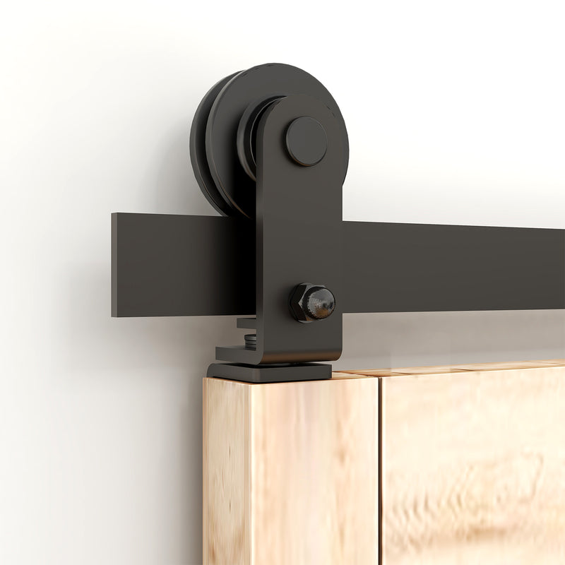 Top mount bifold sliding barn door hadware kit for wooden door