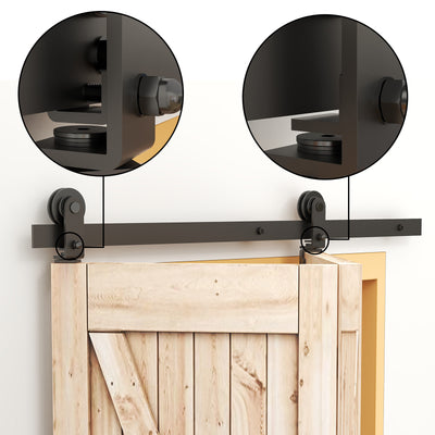 Top mount bifold sliding barn door hadware kit for wooden door