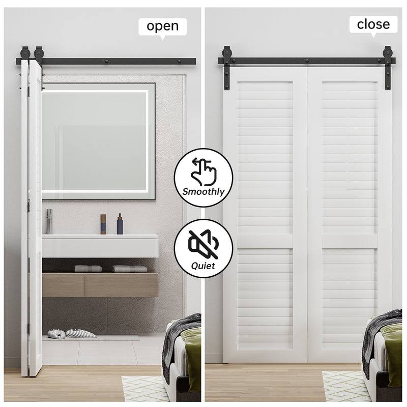 Bi-Folding sliding door hardware kit - suitable for 2 or 4 doors