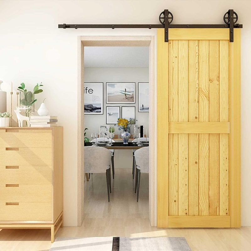6.6FT/2M Sliding Barn Door Hardware Kit, for single door ，No door