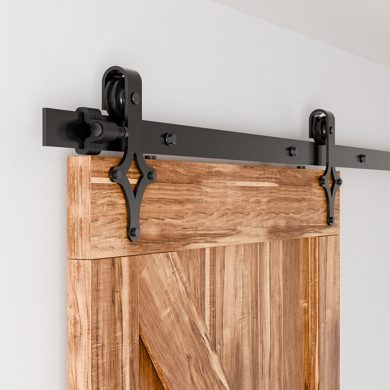 Sliding barn door hardware kit for Wooden 1/2 door ,Diamond shaped