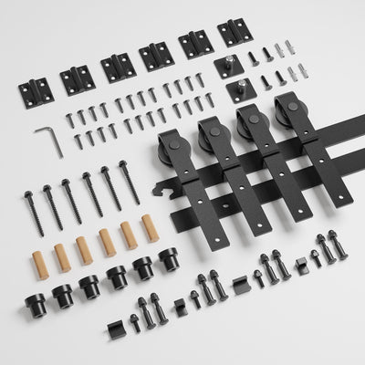 Bi-Folding sliding door hardware kit - suitable for 2 or 4 doors
