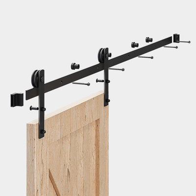 CCJH 6FT/6.6FT Sliding Barn Door Hardware Track Kit Heavy Duty ,Smoothly,No Door