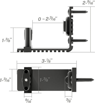 CCJH Adjustable sliding barn door floor guide rail