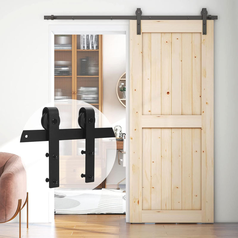 6.6FT/2M Sliding Barn Door Hardware Kit, for single door ，No door