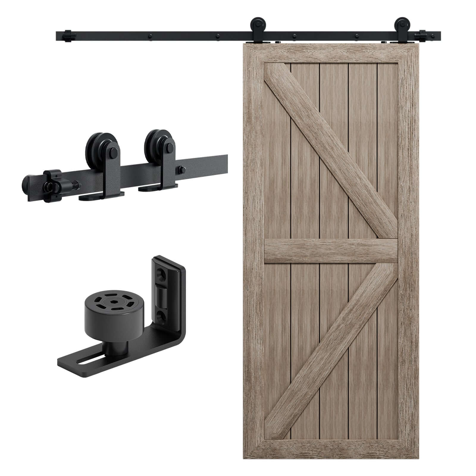 CCJH Sliding Barn Door Hardware Kit With Floor Guide – ccjh.shop