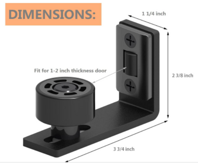Sliding Barn Door Hardware kit, Seamless Rail Barn Door Track for Single Door, Easy to Assemble, Smoothly and Quietly, Fit 24" Wide Door Panel,I Shape Hanger