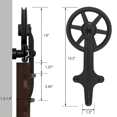 ccjh sliding barn door hardware kit
