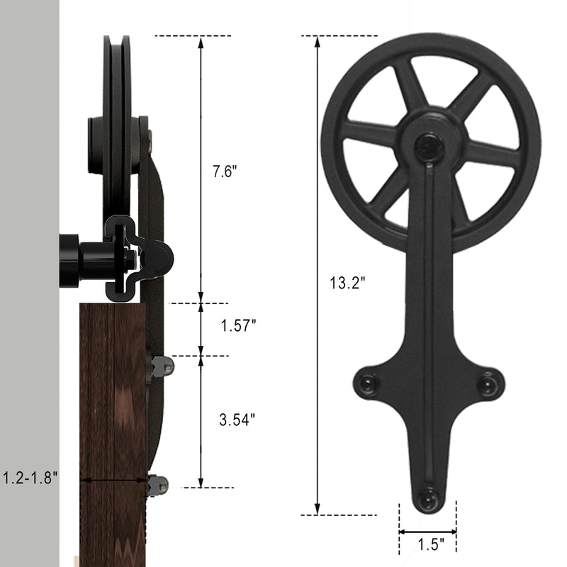 ccjh sliding barn door hardware kit
