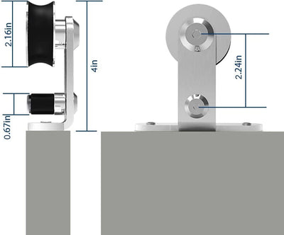 stainless steel barn door hardware