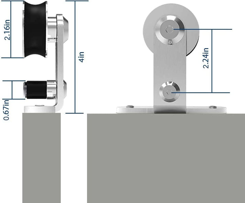 stainless steel barn door hardware