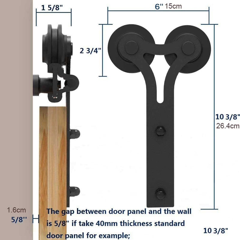 how to hang a barn door track