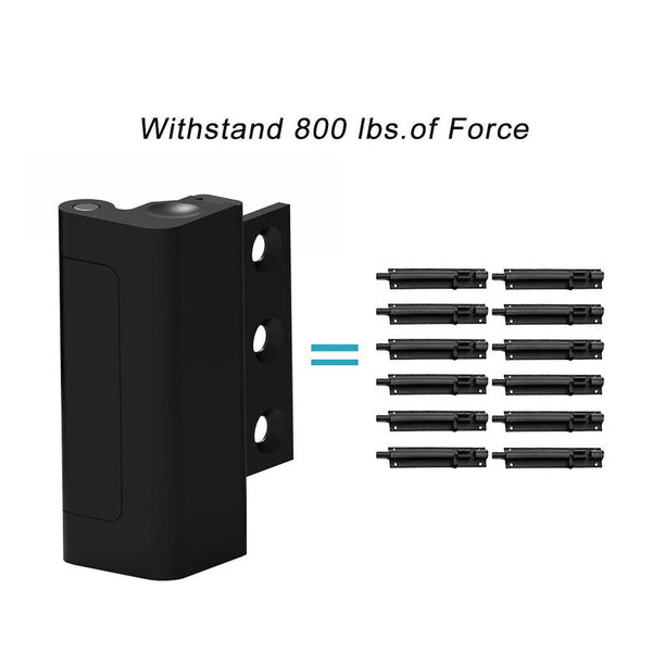 Home Security Defender Lock Door Reinforcement Black Lock, Easy Install