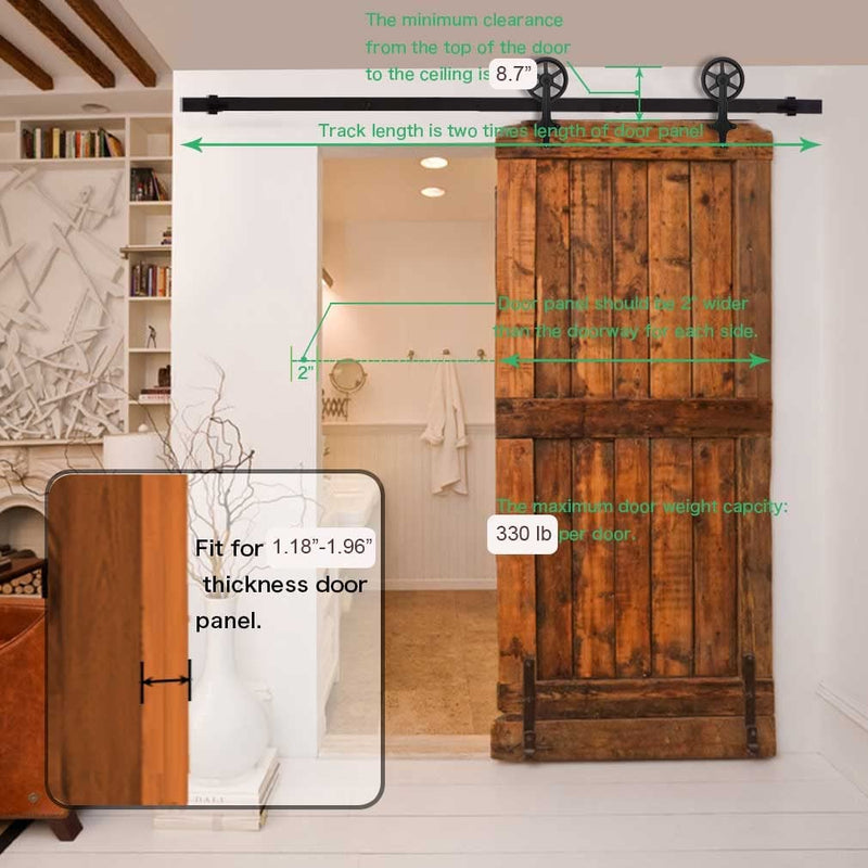 ccjh sliding barn door hardware kit
