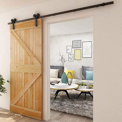 how to hang a barn door track