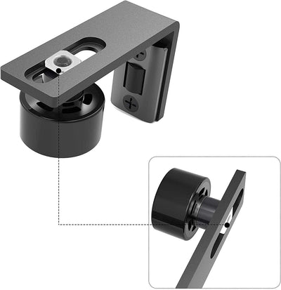 CCJH Sliding Barn Door Floor Guide (Black 1pcs)