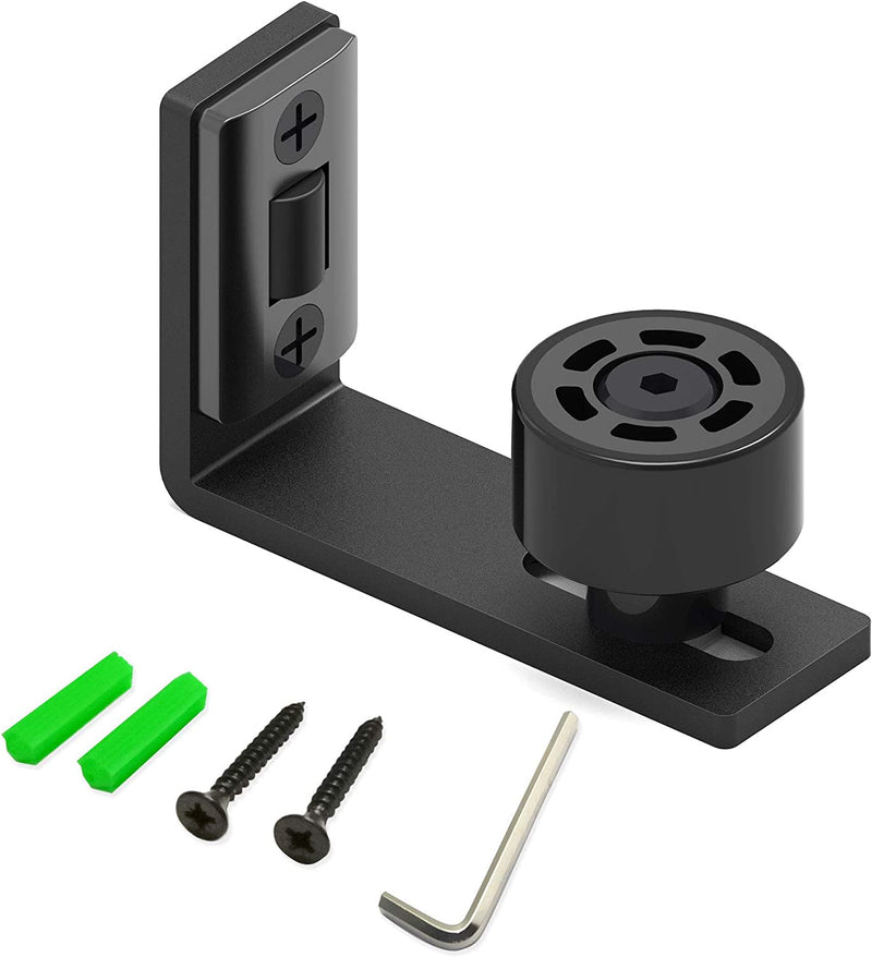 CCJH Sliding Barn Door Floor Guide (Black 1pcs)