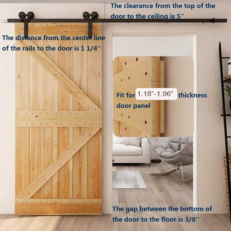 how to hang a barn door track