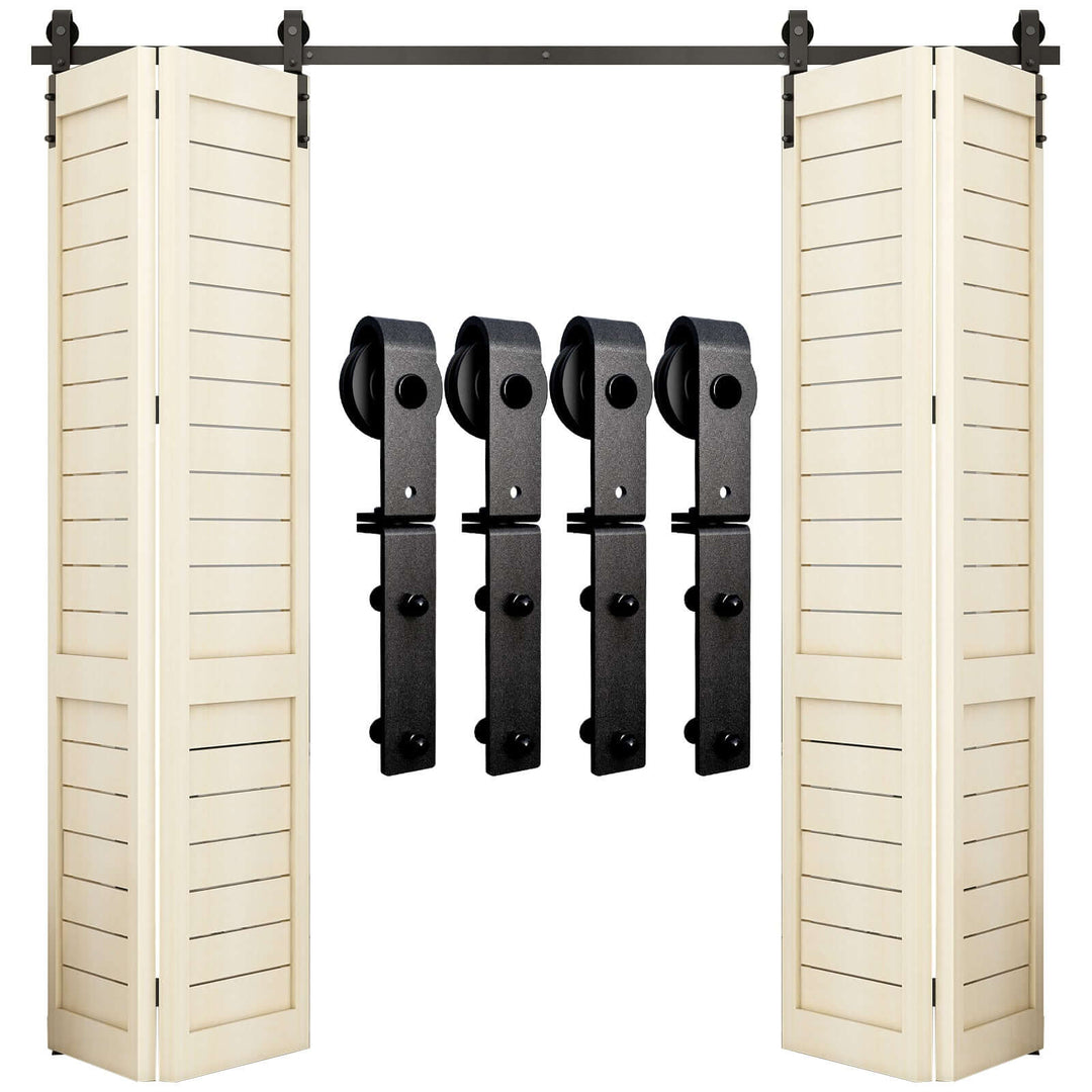 Bi-Folding Sliding Barn Door Hardware Kit – ccjh.shop